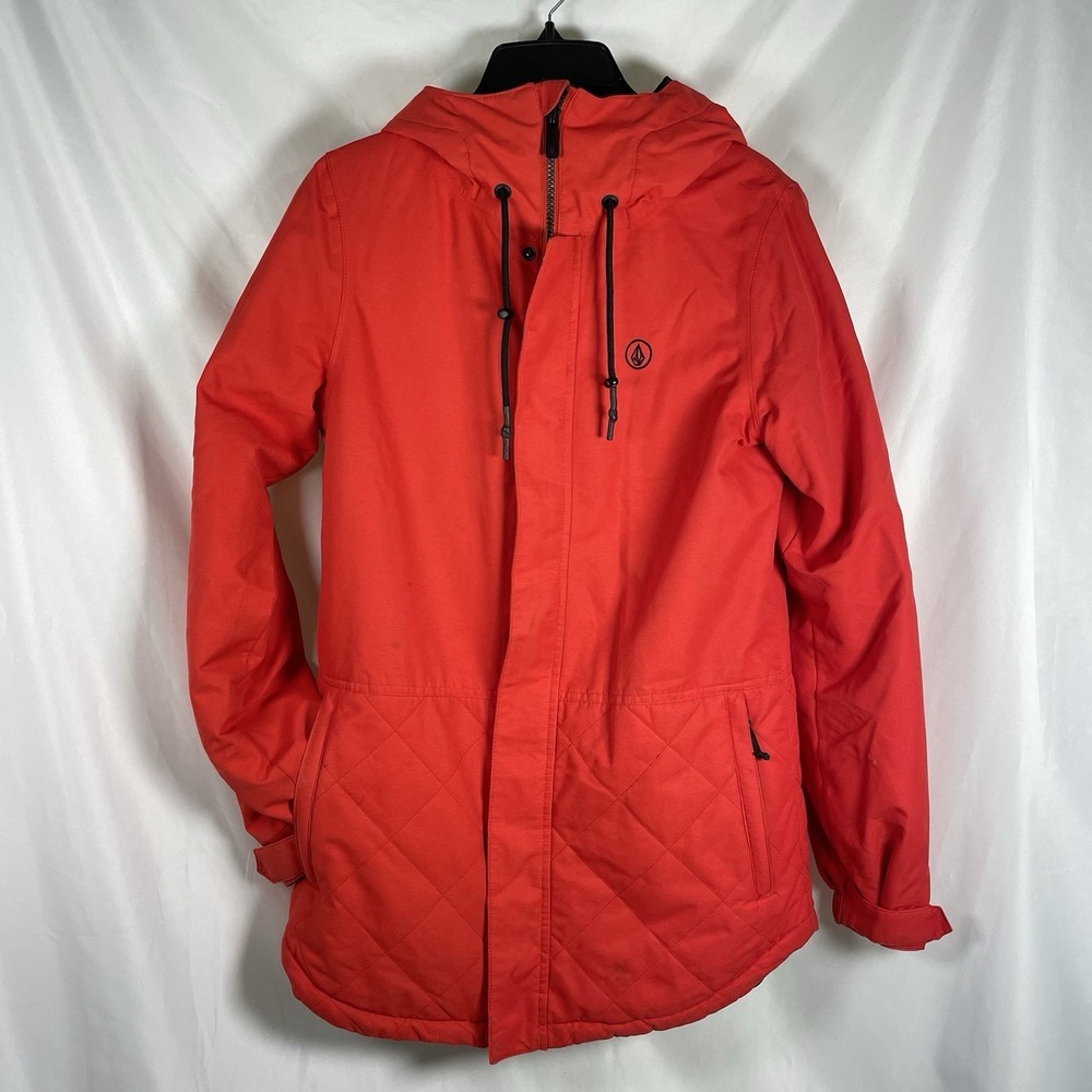 Volcom Jacket Womens M Red Winrose Insulated Snowboard Ski Coat 10K MM